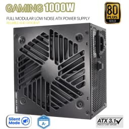 1000W ATX 3.1 PSU | 80 Plus Gold | Full Modular | Zero RPM Low-Noise Fan | PCIe 5.1 Ready | Gaming Power Supply | 105℃ Japanese Capacitors