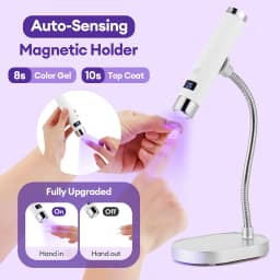 Wireless Rechargeable UV LED Nail Lamp Flexible Hose Auto Touch Sensor Dual Mode Handheld Desktop Gel Nail Curing Dryer UV LED Light Pen Portable Nail Art Salon Tool