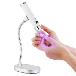 Wireless Rechargeable UV LED Nail Lamp Flexible Hose Auto Touch Sensor Dual Mode Handheld Desktop Gel Nail Curing Dryer UV LED Light Pen Portable Nail Art Salon Tool