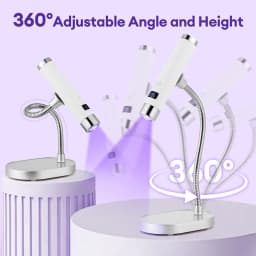 Wireless Rechargeable UV LED Nail Lamp Flexible Hose Auto Touch Sensor Dual Mode Handheld Desktop Gel Nail Curing Dryer UV LED Light Pen Portable Nail Art Salon Tool