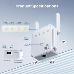 1PCS New Upgraded WIFI Wireless Signal Booster Range Repeater 300Mbps 2.4GHz Stable Wall-Penetrating Network Coverage Mini WiFi Amplifier Signal Extender With Repeater AP Mode Ethernet Port