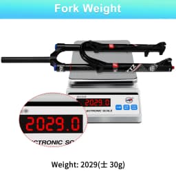 26/27.5/29 Inch MTB Air Suspension Fork 34mm Stanchions 140mm Travel Rebound Adjustment Straight Steerer 9x100mm QR Manual Lockout Mountain Bike Front Fork for XC AM