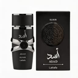 Lattafa Asad Elixir Eau De Parfum 3.4 Oz / 100ml – Pink Pepper, Saffron, Tobacco, Patchouli & Amber Warm Spicy Woody Cologne For Men, Long-Lasting Fragrance | Cologne Men, Cologne