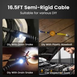 Industrial Endoscope Camera 8mm HD1080P 4.3inch IPS Screen 1080P Pipe Inspection Camera for Car Repair IP67 Waterproof 8 LEDS