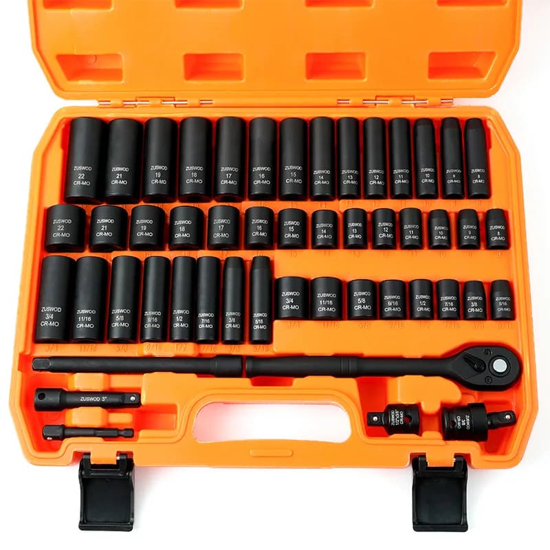 Ratchet wrench impact socket tool set, 3/8 inch drive, CR-V material, high-end professional car repair tool, one-stop solution for home car, motorcycle, bicycle and other repair projects, preferred by DIY enthusiasts, ideal gift for men during holidays