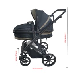 Multi Functional Baby Stroller Lightweight Foldable, Sit and Lie, Reversible Baby Seats with Shock-Absorbent, Essential for Newborn Outings