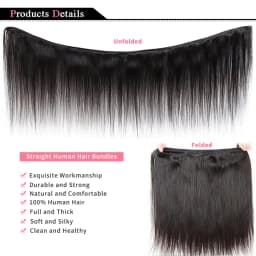 Straight Bundles Human Hair Natural Black Brazilian Remy Hair Extensions 1/3/4 PCS 14-30 Inch Hair Weave Bundles