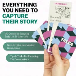 TALES Conversation Starter Cards Set-Family Edition Couples' Edition Life Story Special Edition- Game Night, Road Trips, Dinner Table, Getting To Know You