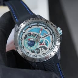 Deesio Luxury Men's Automatic Self-Winding Mechanical Watch | Upgrade Carbon Fiber Case 80g Ultra Lightweight Sport Watch | Multi-Layer 3D Relief Skeleton Dial | Dual Luminous Hands | Soft Silicone Strap | 50M Waterproof Fashion Casual Gift Watch for Men
