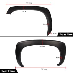 4Pcs Fender Flares Fit for Chevy Silverado Gmc Sierra 1999-2006/Suburban Yukon XL 2000-2006/Avalanche 2002-2006 Factory Style