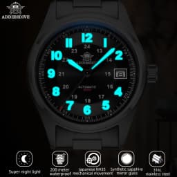 ADDIESDIVE Luxurious Men's Automatic Watch 8215 Mechanical Watch Sapphire Glass 200m Waterproof Analog Luminous Watches AD2525