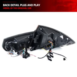 LED GTS Tail Lights for BMW 3-Series F30 F80 M3 2011-2018 Sequential Turn Signal Start-up Animation Black Rear Lamps Assembly