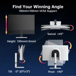 KTC 27 Inch White Gaming Monitor 300Hz/320Hz, QHD 1440P Fast IPS Computer Monitor