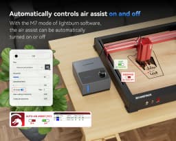 Atomstack F80 Air Assist Pump for Laser Engraver Powerful Smoke Removal Improve Cutting Precision with A20/S20/X20 Laser Cutter