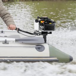 Outboard Engine 2900W 4HP 4-Stroke Jet Pump Outboard Motor 55cc Air-Cooled Marine Engine Motors 1102lbs Thrust Fuel-Efficient Boat Engine for Freshwater Boats Under 13.12ft