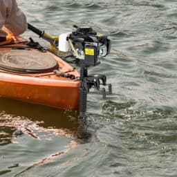 Outboard Engine 2900W 4HP 4-Stroke Jet Pump Outboard Motor 55cc Air-Cooled Marine Engine Motors 1102lbs Thrust Fuel-Efficient Boat Engine for Freshwater Boats Under 13.12ft