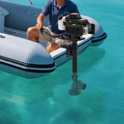 Outboard Engine 2900W 4HP 4-Stroke Jet Pump Outboard Motor 55cc Air-Cooled Marine Engine Motors 1102lbs Thrust Fuel-Efficient Boat Engine for Freshwater Boats Under 13.12ft