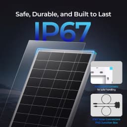 Renogy 200W 24V Monocrystalline Rigid Solar Panel, N-Type 16BB High Efficiency 20.7% for RV Boat Cabin Off-Grid System