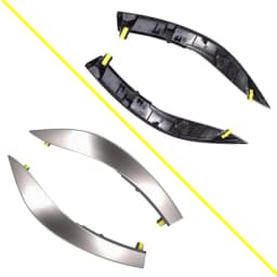 Left+Right For Toyota Corolla 2009-2013 Upper Side Central Dashboard Strip Trim