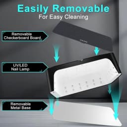 LED Nail Lamp Luxury Cordless UV Light for Gel Nails with Red Light Skincare4+2 Timer Modes TwoHand Design Professional Nail