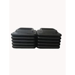 Fitness Aerobic Step Risers 10 Pack Black Exercise Step Platforms for Step Aerobics Training High Durability and Stable Support