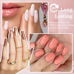 6PCS Gel Nail Polish Set - Warm Peach & Skin Tone Colors, Soak Off UV/LED Gel Polish Kit for DIY Manicure & Salon