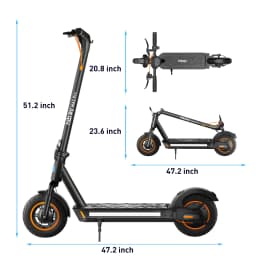 Hiboy Max Pro Electric Scooter for Adults, 650W Motor 22MPH, 46.6Mi Long Range, 11'' Pneumatic Tires, Dual Suspension, 265lbs Load, Commuting E-Scooter