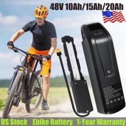 48V 20AH E-Bike Battery Genuine Aleaivy 48V 10Ah/15Ah/20Ah 200W -1500W Electric Bicycle Bike Ebike 18650/21700 Lithium Battery Pack 30A BMS for Bafang BBS02 BBS03 BBSHD Motor With 54.6V 2A Charger, XT60 Connector, USB Port and Base,Ship from United States