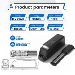 48V 20AH E-Bike Battery Genuine Aleaivy 48V 10Ah/15Ah/20Ah 200W -1500W Electric Bicycle Bike Ebike 18650/21700 Lithium Battery Pack 30A BMS for Bafang BBS02 BBS03 BBSHD Motor With 54.6V 2A Charger, XT60 Connector, USB Port and Base,Ship from United States