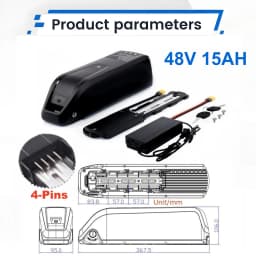 48V 20AH E-Bike Battery Genuine Aleaivy 48V 10Ah/15Ah/20Ah 200W -1500W Electric Bicycle Bike Ebike 18650/21700 Lithium Battery Pack 30A BMS for Bafang BBS02 BBS03 BBSHD Motor With 54.6V 2A Charger, XT60 Connector, USB Port and Base,Ship from United States