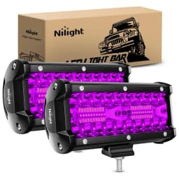 Nilight LED Light Bar 20Inch 420W Yellow Flood Spot Combo Triple Row Driving Lamp Roof Bumper Off Road LED Work Lights Pods for Van Camper Wagon Car Pickup Golf Cart ATV UTV SUV Truck Boat 4x4