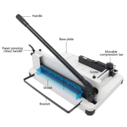 400 Sheets Paper Cutter Commercial Heavy Duty Guillotine Paper Trimmer For A4, B5, A5, B6, B7 Paper