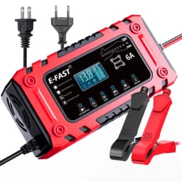 12V 6A Smart Battery Charger With Adapter Mode for AGM LiFePO4 Cars Boat Truck