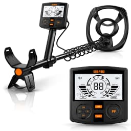 SUNPOW Underground Metal Detector Kit for Adults, 10" IP68 Waterproof Search Coil, 5 Detection Modes, Dual Backlit LCD, High Sensitivity for Gold Coin Relic Beach Treasure Hunting