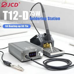 JCD T12-D PLUS Soldering Station For Mobile Phone Motherboard Repair With T12 Tips Soldering Iron Fast Heating Welding Kits