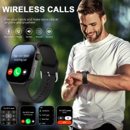 New Full-Touch High-Definition Men'S and Women'S Sports Smartwatch Features Wireless Dialing, Answering Calls, Motion Tracking, Music Control. The Stylish Smartwatch Is Compatible with Android and Iphone