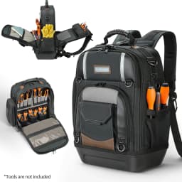 WINHNUT Tool Bag Tool Backpack Heavy Duty Tool Organizer, Molded Bottom, Removable Tool Carrier, Electricians backpack tool bag, Large electrician backpack, Tool backpack, Tool backpack for construction
