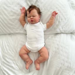 BZDOLL 50CM 20inch Sleeping Fat Reborn Doll, 3D Painted Skin, Vinyl Limbs Cloth Body, Collectible Toy & Kids Birthday Gift