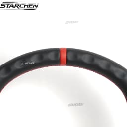 Full Leather Sport Steering Wheel for Mazda MX-5 Miata 2016 2017 2018 2019 2020 2021 2022 2023 2024 2025 2026 Flat Bottom (OEM) Steering Wheel Replacement Non-heated