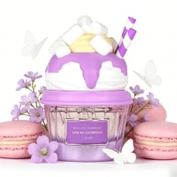 Yara Lattafa Mallow Madness Give Me Gourmand Eau De Parfum Long Lasting Sweet Fluffy Marshmallow Vanilla Dessert Fragrance Women Perfume Cute 3D Marshmallow Cream Cup Bottle Purple Pastel Gourmand Scent Birthday Holiday Gift for Ladies