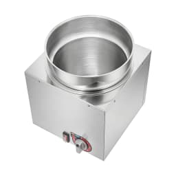 Commercial Cheese Warmer 1.85 Gal, Stainless Steel Cheese Dispenser with Pump & 6 Temp Settings for Food Truck Restaurant