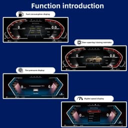 12.3 Inch LCD Digital Instrument Cluster for BMW 5 6 7 Series X3 X4 X5 X6 F01 F07 F10 F15 F16 F18 F25 F26 Virtual Cockpit Digital Speedometer Dashboard Odometer Gauge