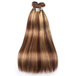 20 22 24Inch P4/27 Straight Bundle Human Hair 12A Highlight Straight Bundles 100% Human Hair Honey Blonde Bundles Top Quality