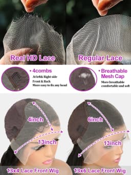 40 46 Inch 13x4 13x6 HD Lace Front Wig Deep Wave Frontal Wig Human Hair Brazilian Curly Lace Front Wigs For Women 300% Density