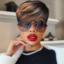 Short Pixie Cut Wig for Women Pixie synthetic Wig for Glueless Full Machine Made Wigs Easy to Wear Throw On and Go Wigs