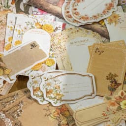 400pcs Garden Post Office Collection Light Paper Material Pack DIY Handbook Collage Journal Notebook Scrapbook Envelope