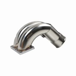 3.5 Inch Stainless Steel Raw Intake Elbow For 2007-2018 Dodge Ram 2500 3500 6.7L Turbo Diesel Sliver