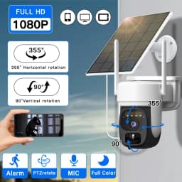 SZSINOCAM Wireless Solar-Powered Camera Single-Lens WiFi Pan-Tilt Camera Outdoor Video Surveillance Camera with Built-in Battery