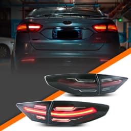 LED Tail Lights for Ford Fusion 2013-2016 S SE Titanium Sequential Turn Signal Start-up Animation Black Rear Lamps Assembly