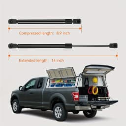 OE C16-10176 2Pcs14Inch Max 35lb Gas Struts For ARE/Leer Camper Shell Rear Window Universal